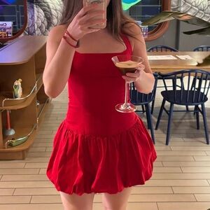 REFORMATION Babette Mini Red Dress 4